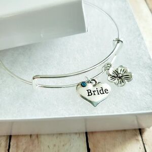 Bride Charm Bracelet, Wedding Party Jewelry